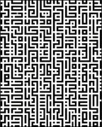 Black White Maze-Like Pattern Rug