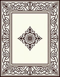 Ornate Traditional Scroll Border Design Rug