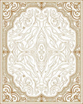 Ornate Swirling Botanical Inspired Design Rug