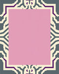Modern Geometric Pink Center Rug
