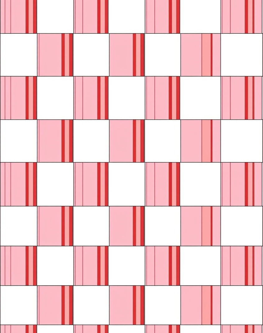 Geometric Pink Checkerboard Pattern Rug