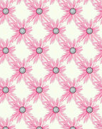 Pink Floral Graphic Pattern Rug