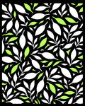 Modern Leaf Silhouette Pattern Rug