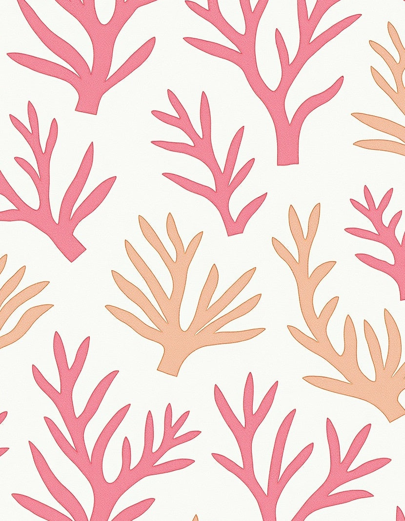 Coral Branch Pattern Abstract Rug