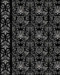 Ornate White Swirl Botanical Pattern Rug