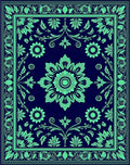 Intricate Floral Medallion Design Rug