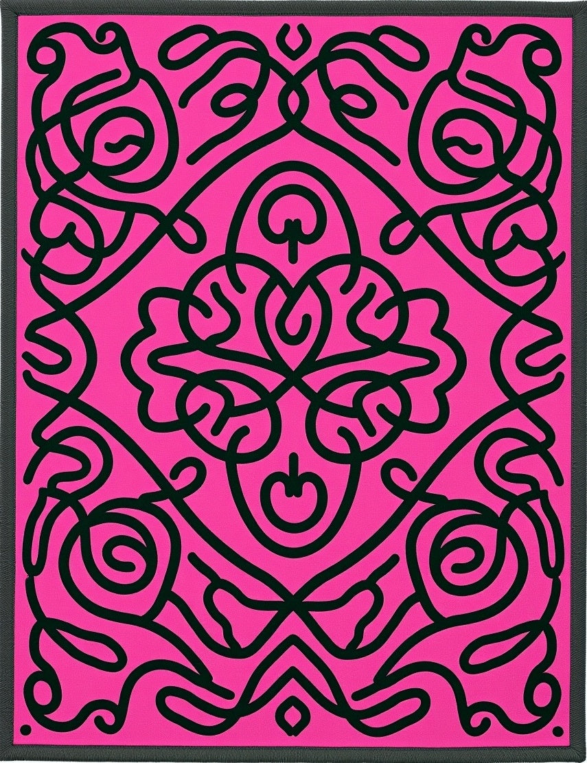 Bold Abstract Swirl Intertwined Design Rug