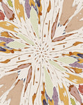 Radiating Sunburst Abstract Pattern Rug