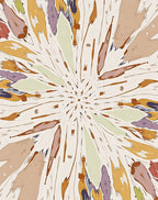 Radiating Sunburst Abstract Pattern Rug