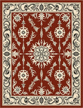 Classic Floral Scroll Border Rug