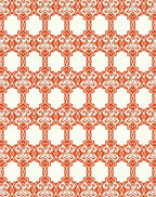 Intricate Red Ivory Geometric Pattern Rug