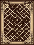 Geometric Lattice With Ornate Borders Rug