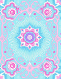 Pastel Floral Mandala Swirl Rug