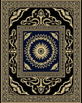 Classic Black Gold Mandala Border Rug