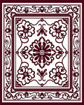 Intricate Floral Swirl Pattern Rug