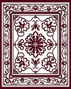 Intricate Floral Swirl Pattern Rug