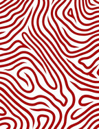 Red Abstract Swirl Pattern Rug