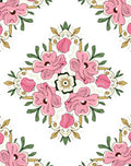 Pink Floral Medallion Pattern Rug