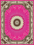 Vibrant Flower Burst Geometric Design Rug