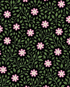 Pink Floral Vine Pattern Design Rug