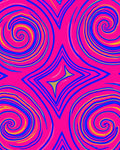 Bold Abstract Swirl Star Pattern Rug