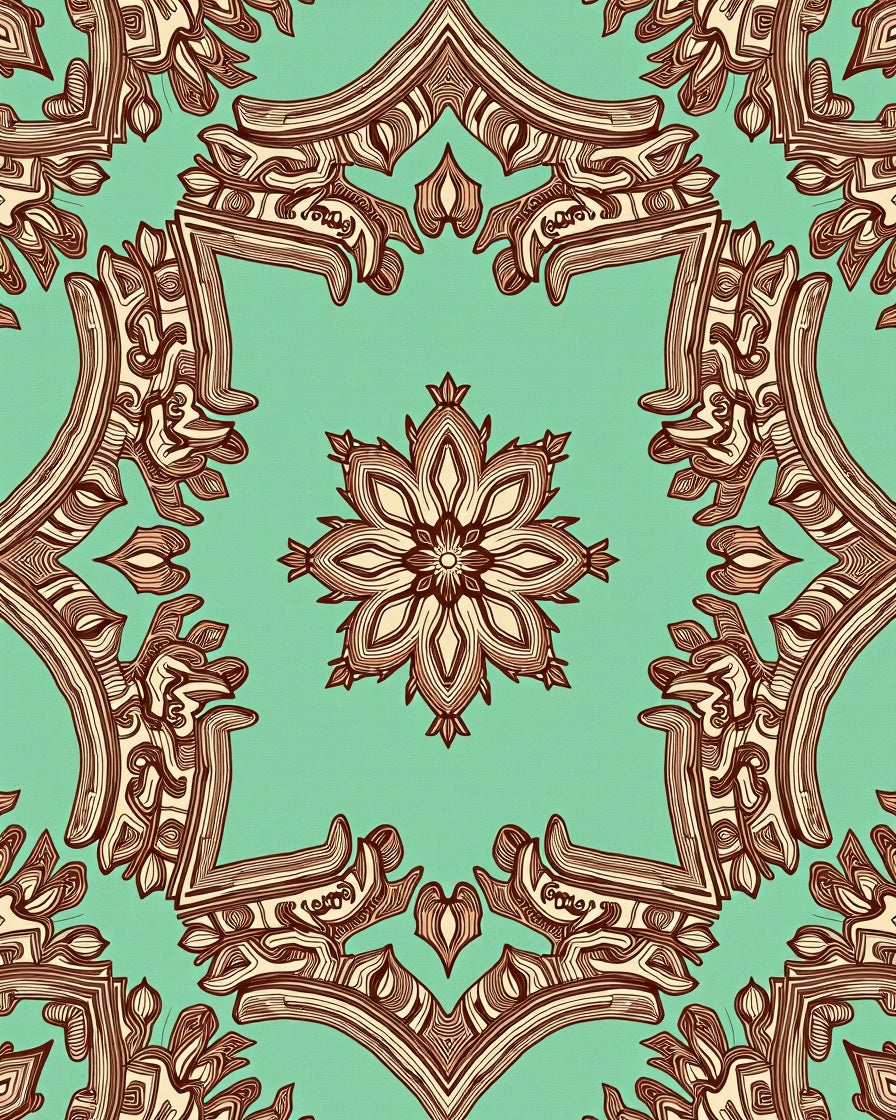 Ornate Floral Symmetry medallion Rug