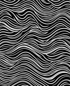 Striped Wave Pattern Accent Rug