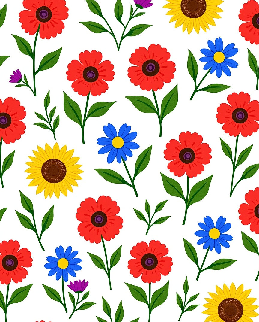 Various Colorful Flower Pattern Rug