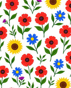 Various Colorful Flower Pattern Rug