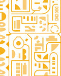 Abstract Orange Geometric Shapes Rug