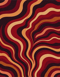 Retro Wavy Streaks Pattern Rug