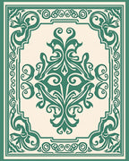 Ornate Scroll Floral Classic Design Rug