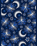 Celestial Moon Star Floral Pattern Rug