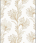 Gold Line Art Tropical Leaf Design Rug