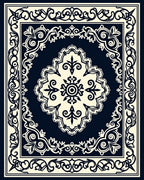 Classic Floral Medallion Border Design Rug