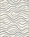 Modern Organic Wave Pattern Design Rug