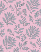Pink Tropical Leaf Pattern Design Rug