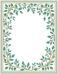 Vine Leaf Border Classic Design Rug