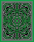 Abstract Circuit Board Pattern Rug