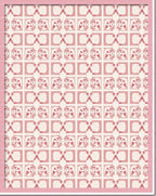 Pink Geometric Floral Tile Rug