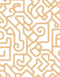 Beige Swirl Linear Pattern Rug