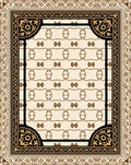 Elegant Beige Geometric Contemporary Rug
