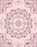 Floral Mandala Pattern Rug
