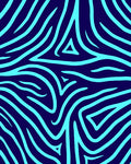Bold Cyan Stripe Abstract Design Rug