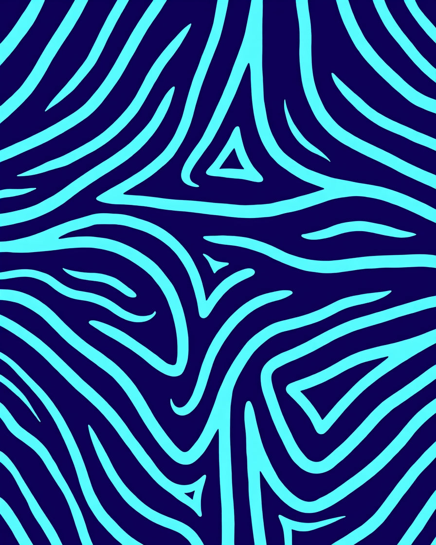 Bold Cyan Stripe Abstract Design Rug
