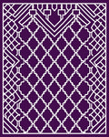 Geometric Lattice Style White Pattern Rug