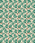 Emerald Leaf Patterned Square Design Rug