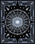 Abstract Radiant Starburst Dark Pattern Rug