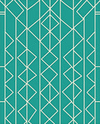 Teal Geometric Abstract Design Rug