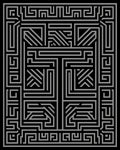 Modern Geometric Maze Pattern Rug